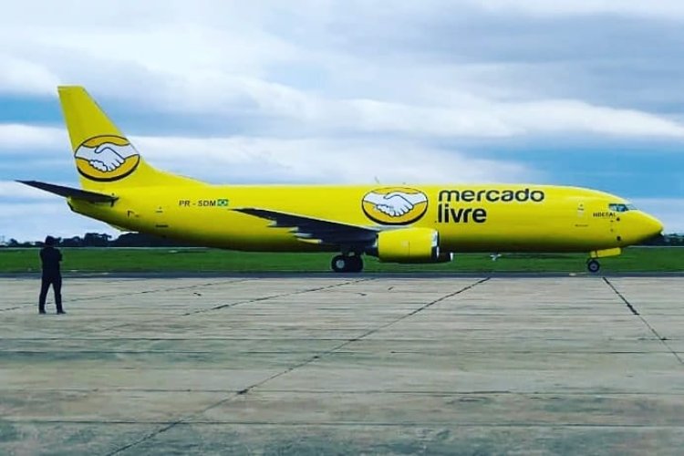 Mercado livre agora com sua própria frota de avião no Brasil.