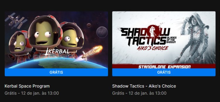 Epic Games - Jogos grátis da semana