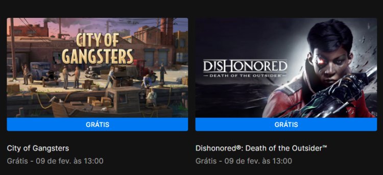 Epic Games - Jogos grátis da semana